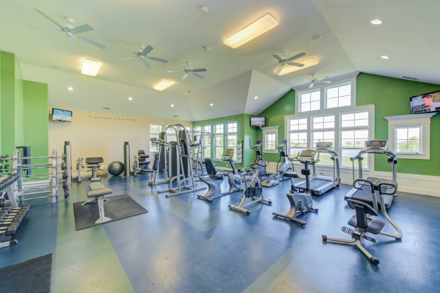 District at Saxony Fitness Center. Fitness Center in a Westfield apartment community.